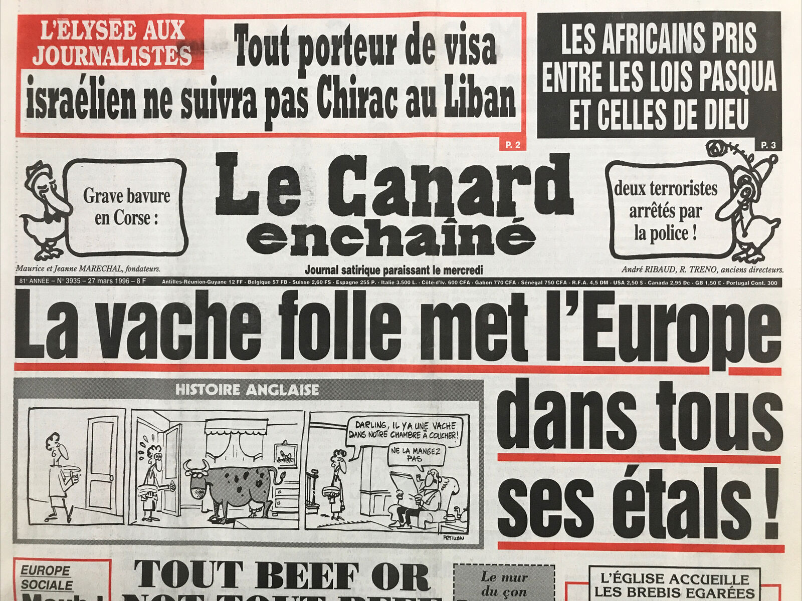 Couac ! | Acheter un Canard | Vente d'Anciens Journaux du Canard Enchaîné. Des Journaux Satiriques de Collection, Historiques & Authentiques de 1916 à 2004 ! | 3935