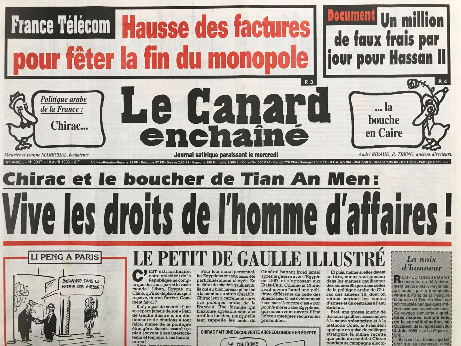 Couac ! | Acheter un Canard | Vente d'Anciens Journaux du Canard Enchaîné. Des Journaux Satiriques de Collection, Historiques & Authentiques de 1916 à 2004 ! | 3937