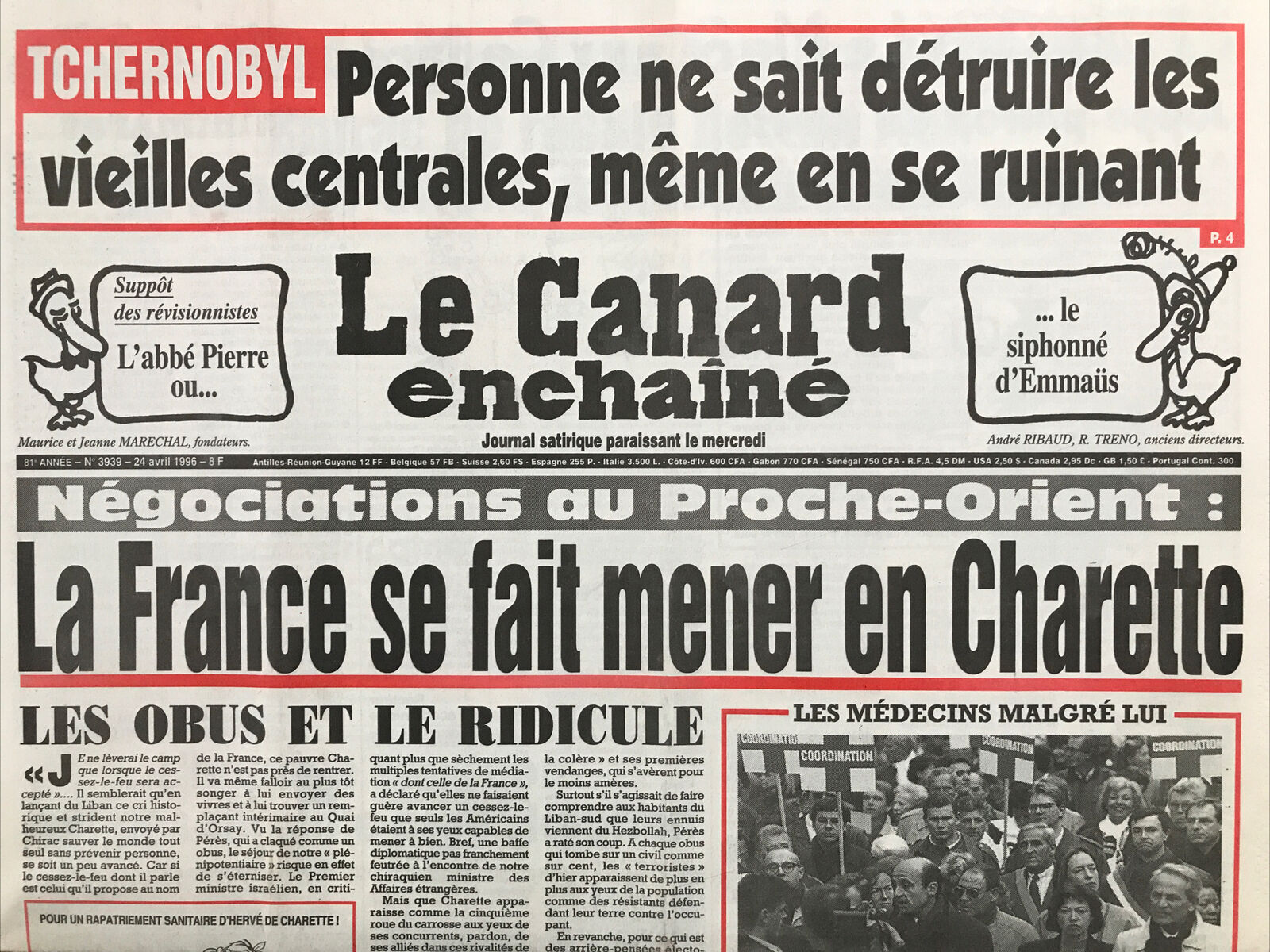 Couac ! | Acheter un Canard | Vente d'Anciens Journaux du Canard Enchaîné. Des Journaux Satiriques de Collection, Historiques & Authentiques de 1916 à 2004 ! | 3939