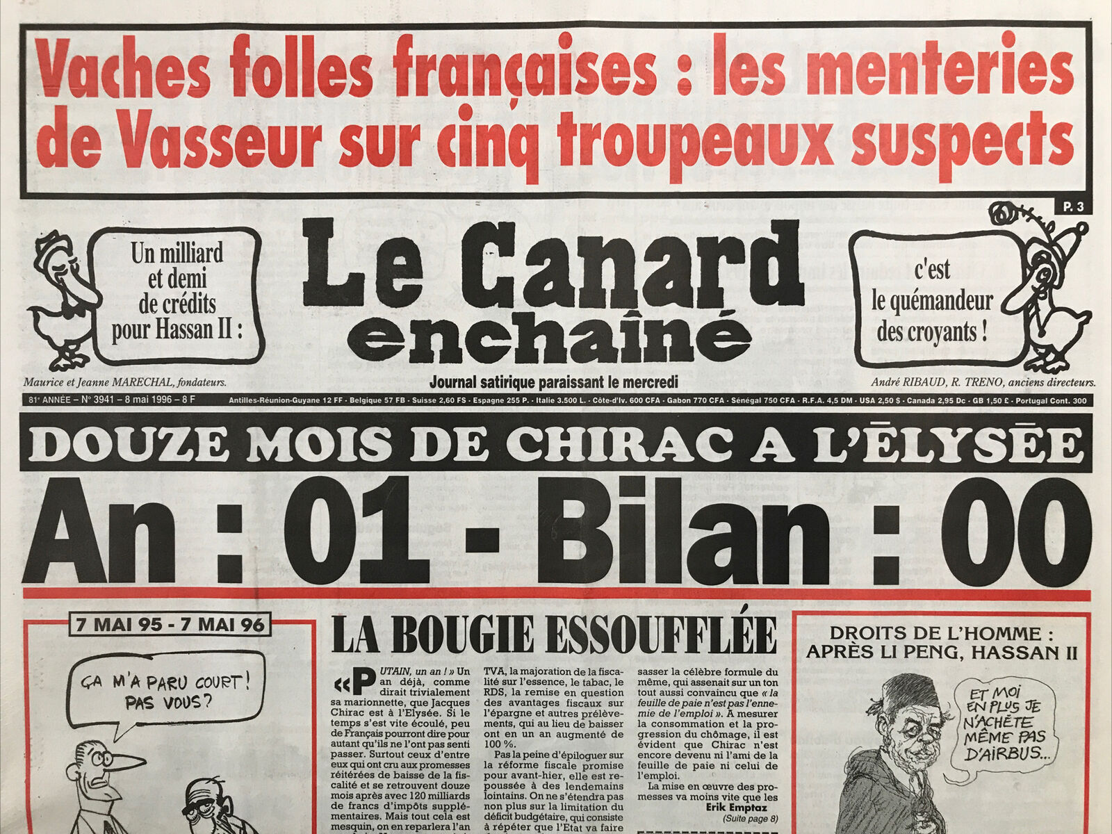 Couac ! | Acheter un Canard | Vente d'Anciens Journaux du Canard Enchaîné. Des Journaux Satiriques de Collection, Historiques & Authentiques de 1916 à 2004 ! | 3941