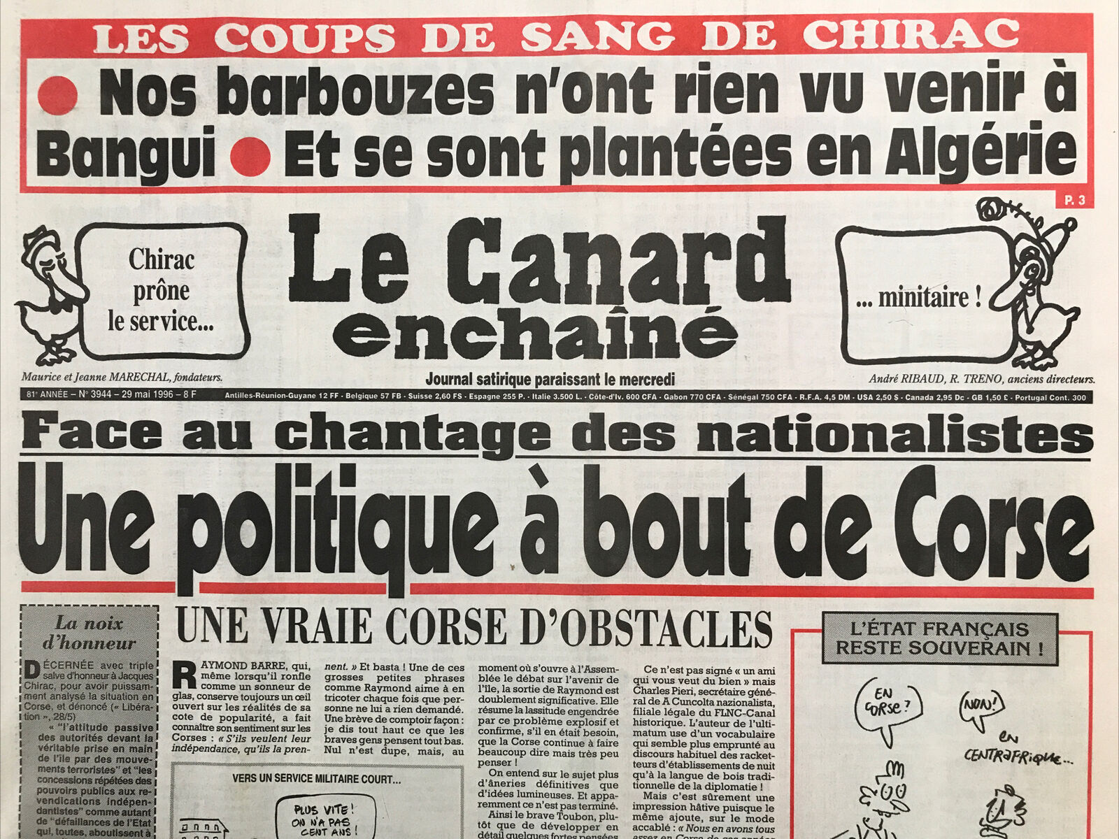 Couac ! | Acheter un Canard | Vente d'Anciens Journaux du Canard Enchaîné. Des Journaux Satiriques de Collection, Historiques & Authentiques de 1916 à 2004 ! | 3944