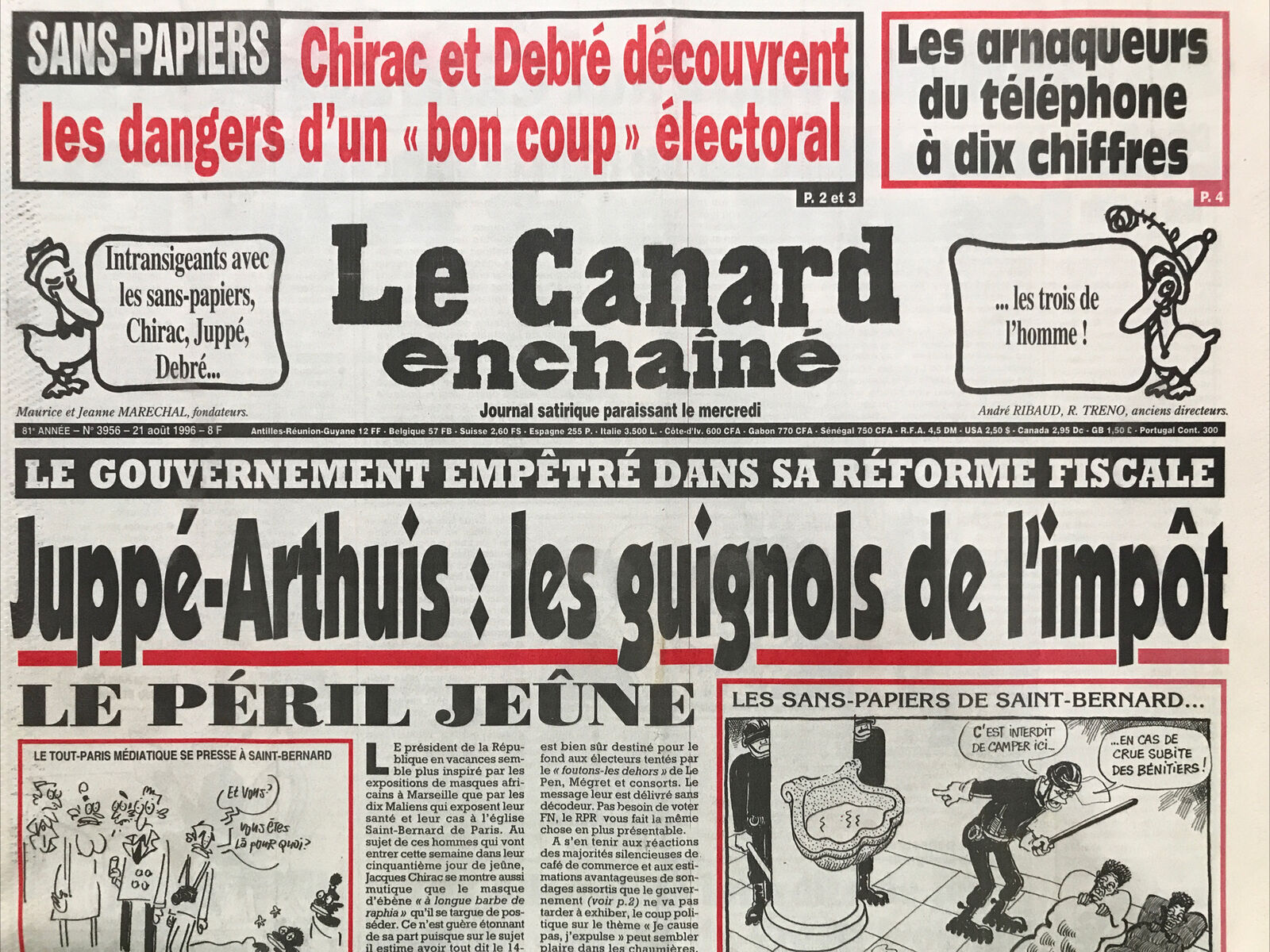 Couac ! | Acheter un Canard | Vente d'Anciens Journaux du Canard Enchaîné. Des Journaux Satiriques de Collection, Historiques & Authentiques de 1916 à 2004 ! | 3956