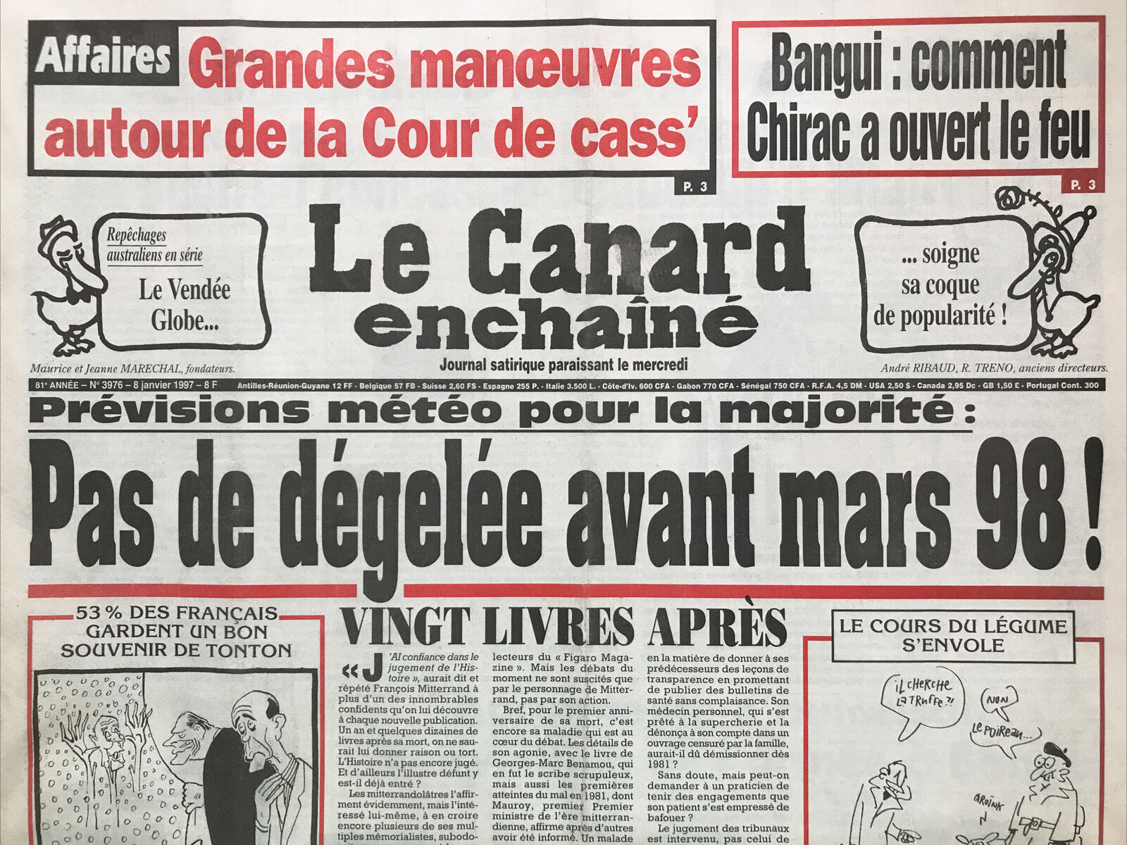 Couac ! | Acheter un Canard | Vente d'Anciens Journaux du Canard Enchaîné. Des Journaux Satiriques de Collection, Historiques & Authentiques de 1916 à 2004 ! | 3976