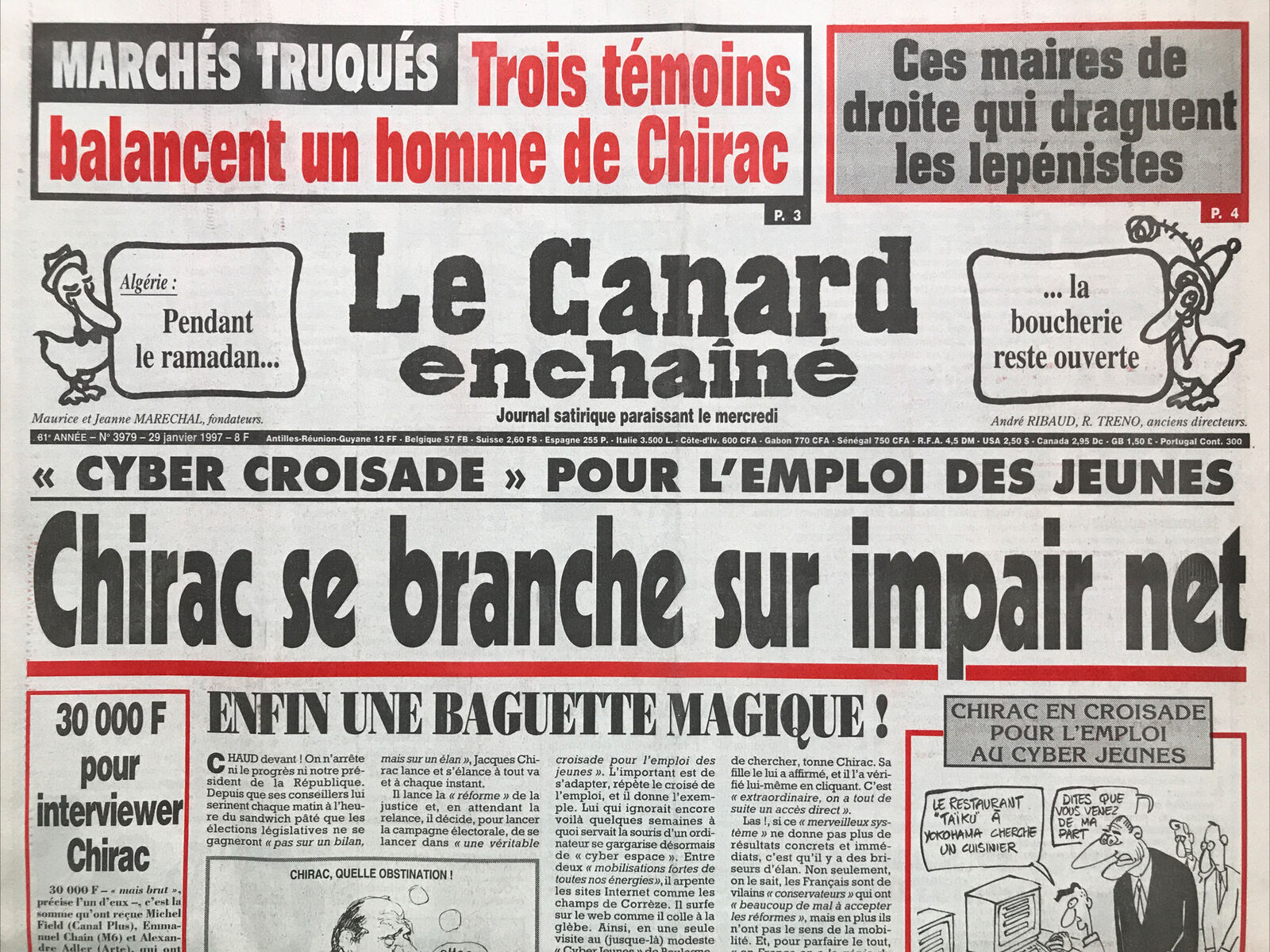 Couac ! | Acheter un Canard | Vente d'Anciens Journaux du Canard Enchaîné. Des Journaux Satiriques de Collection, Historiques & Authentiques de 1916 à 2004 ! | 3979