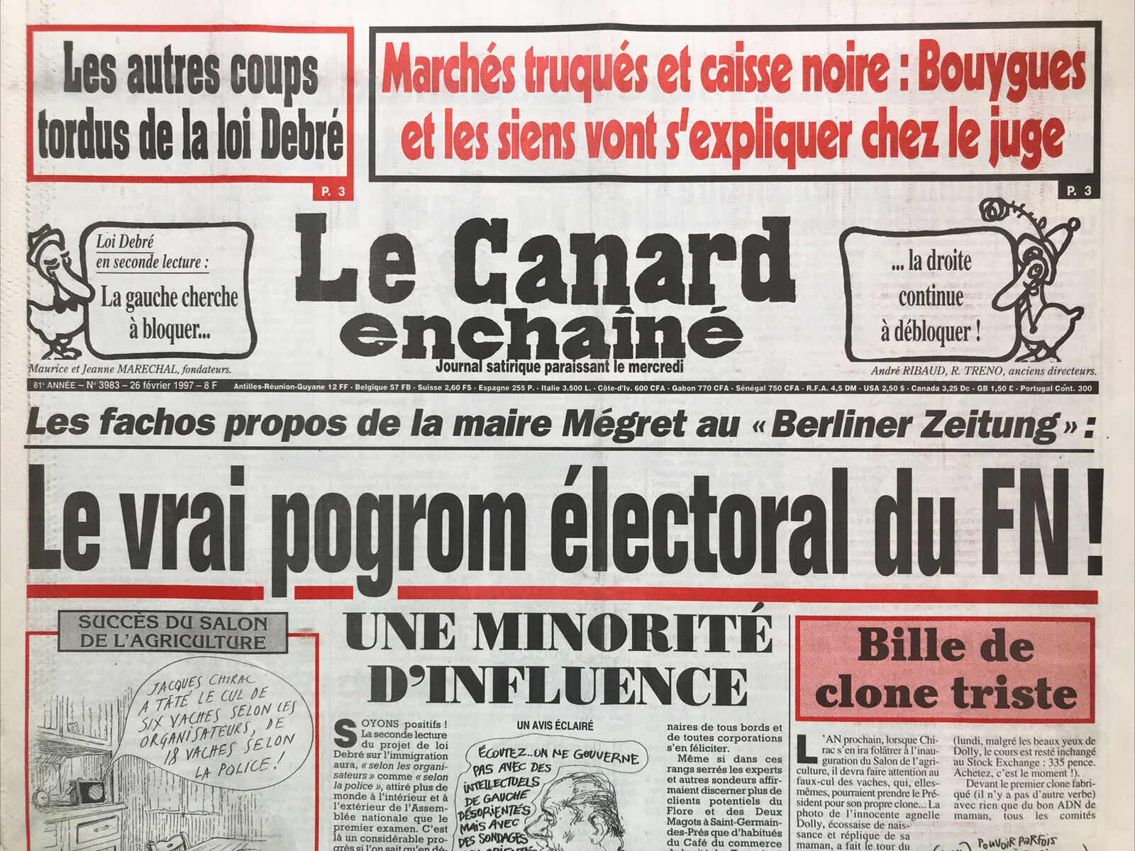 Couac ! | Acheter un Canard | Vente d'Anciens Journaux du Canard Enchaîné. Des Journaux Satiriques de Collection, Historiques & Authentiques de 1916 à 2004 ! | 3983