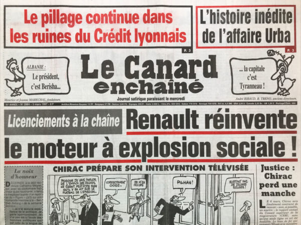 Couac ! | N° 3984 du Canard Enchaîné - 5 Mars 1997 | 3984