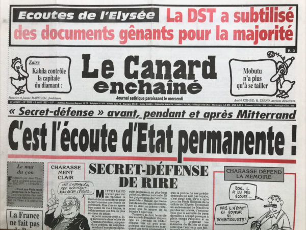 Couac ! | N° 3989 du Canard Enchaîné - 9 Avril 1997 | Nos Exemplaires du Canard Enchaîné sont archivés dans de bonnes conditions de conservation (obscurité, hygrométrie maitrisée et faible température), ce qui s'avère indispensable pour des journaux anciens. | 3989