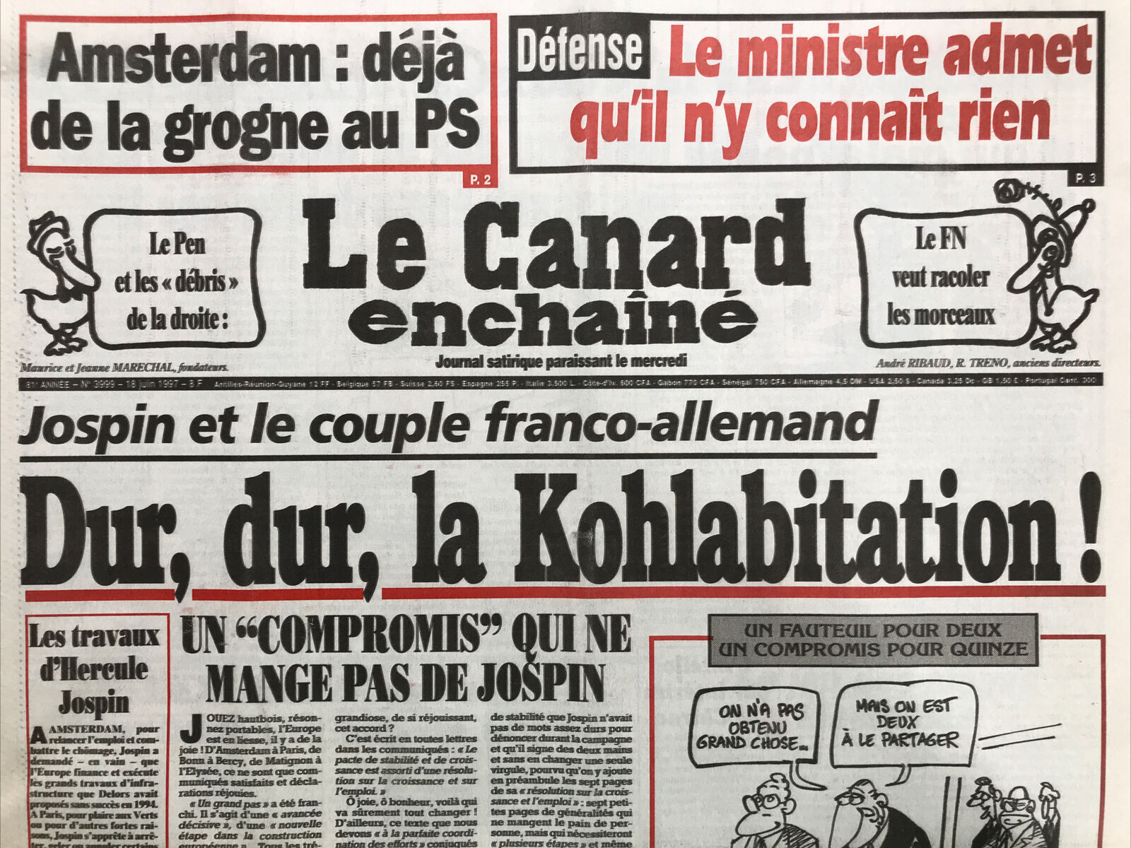 Couac ! | Acheter un Canard | Vente d'Anciens Journaux du Canard Enchaîné. Des Journaux Satiriques de Collection, Historiques & Authentiques de 1916 à 2004 ! | 3999