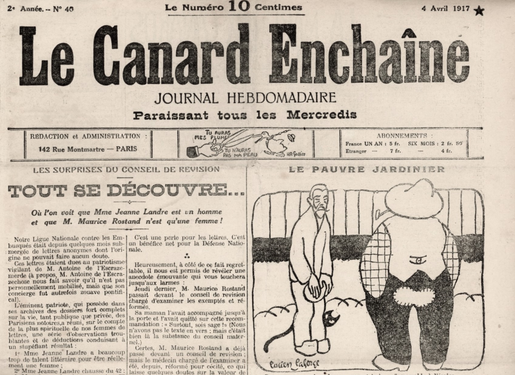 Couac ! | Acheter un Canard | Vente d'Anciens Journaux du Canard Enchaîné. Des Journaux Satiriques de Collection, Historiques & Authentiques de 1916 à 2004 ! | 40 4