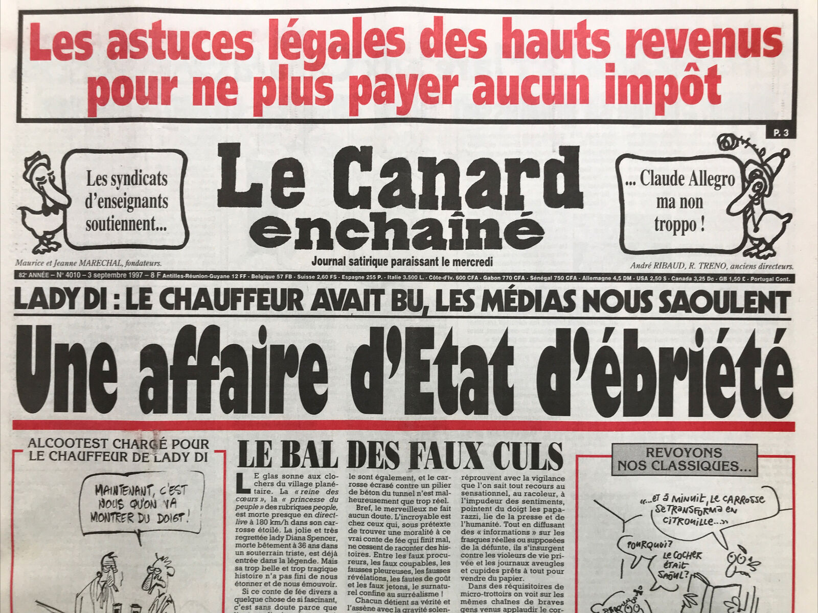 Couac ! | Acheter un Canard | Vente d'Anciens Journaux du Canard Enchaîné. Des Journaux Satiriques de Collection, Historiques & Authentiques de 1916 à 2004 ! | 4010