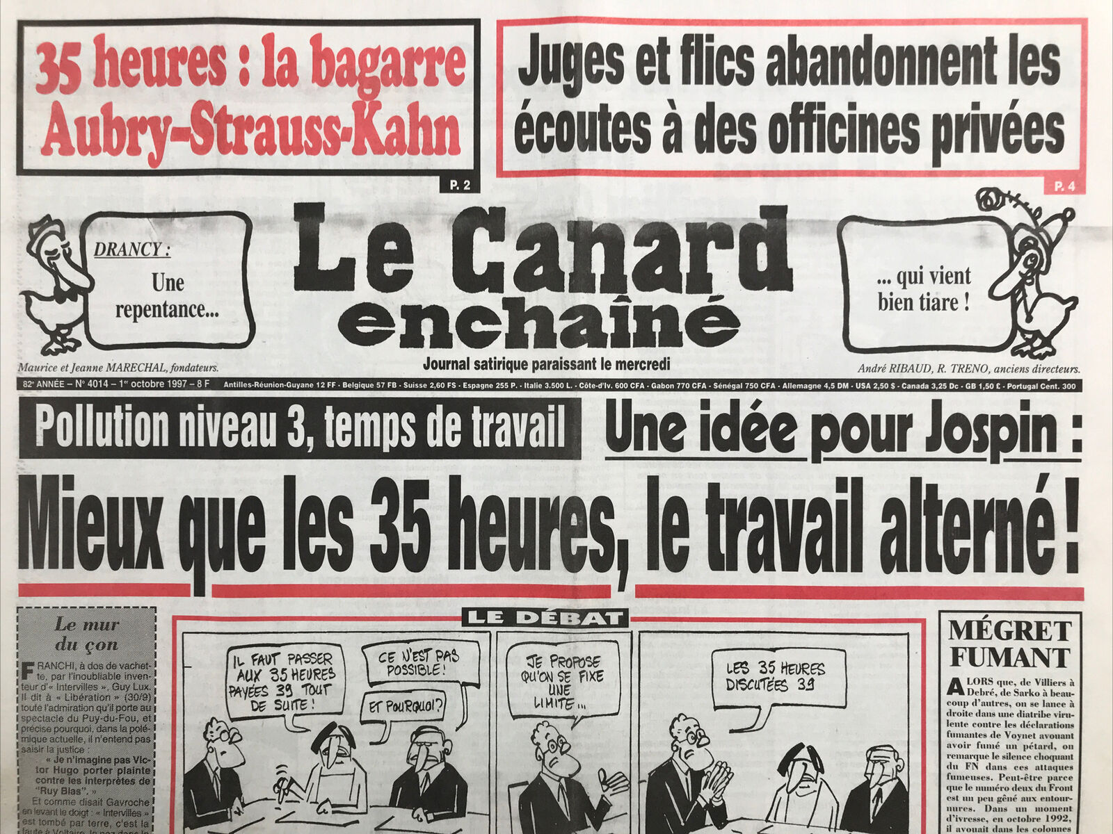 Couac ! | Acheter un Canard | Vente d'Anciens Journaux du Canard Enchaîné. Des Journaux Satiriques de Collection, Historiques & Authentiques de 1916 à 2004 ! | 4014