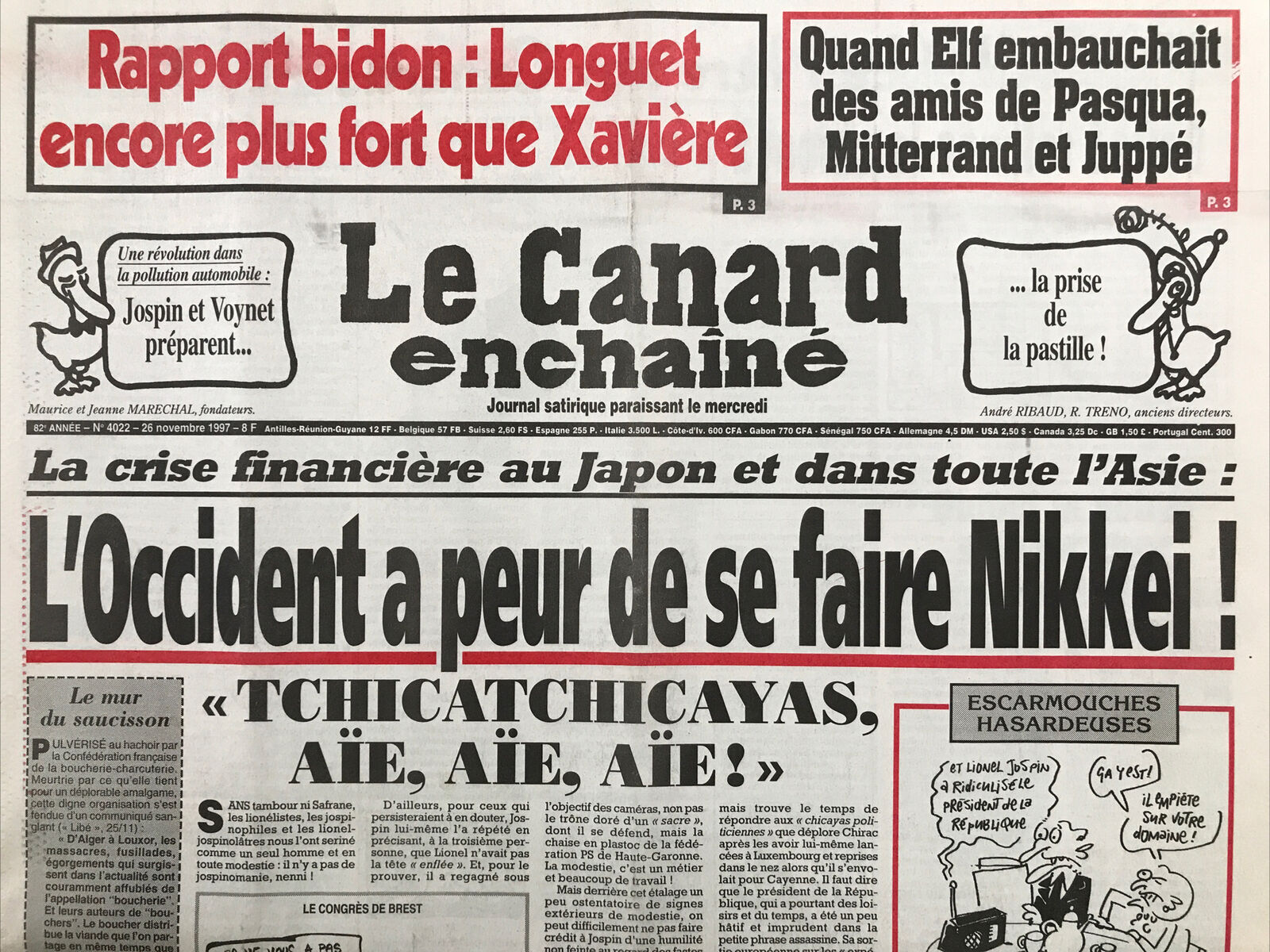 Couac ! | Acheter un Canard | Vente d'Anciens Journaux du Canard Enchaîné. Des Journaux Satiriques de Collection, Historiques & Authentiques de 1916 à 2004 ! | 4022