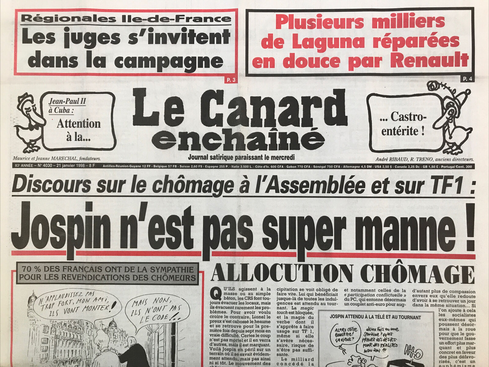 Couac ! | Acheter un Canard | Vente d'Anciens Journaux du Canard Enchaîné. Des Journaux Satiriques de Collection, Historiques & Authentiques de 1916 à 2004 ! | 4030