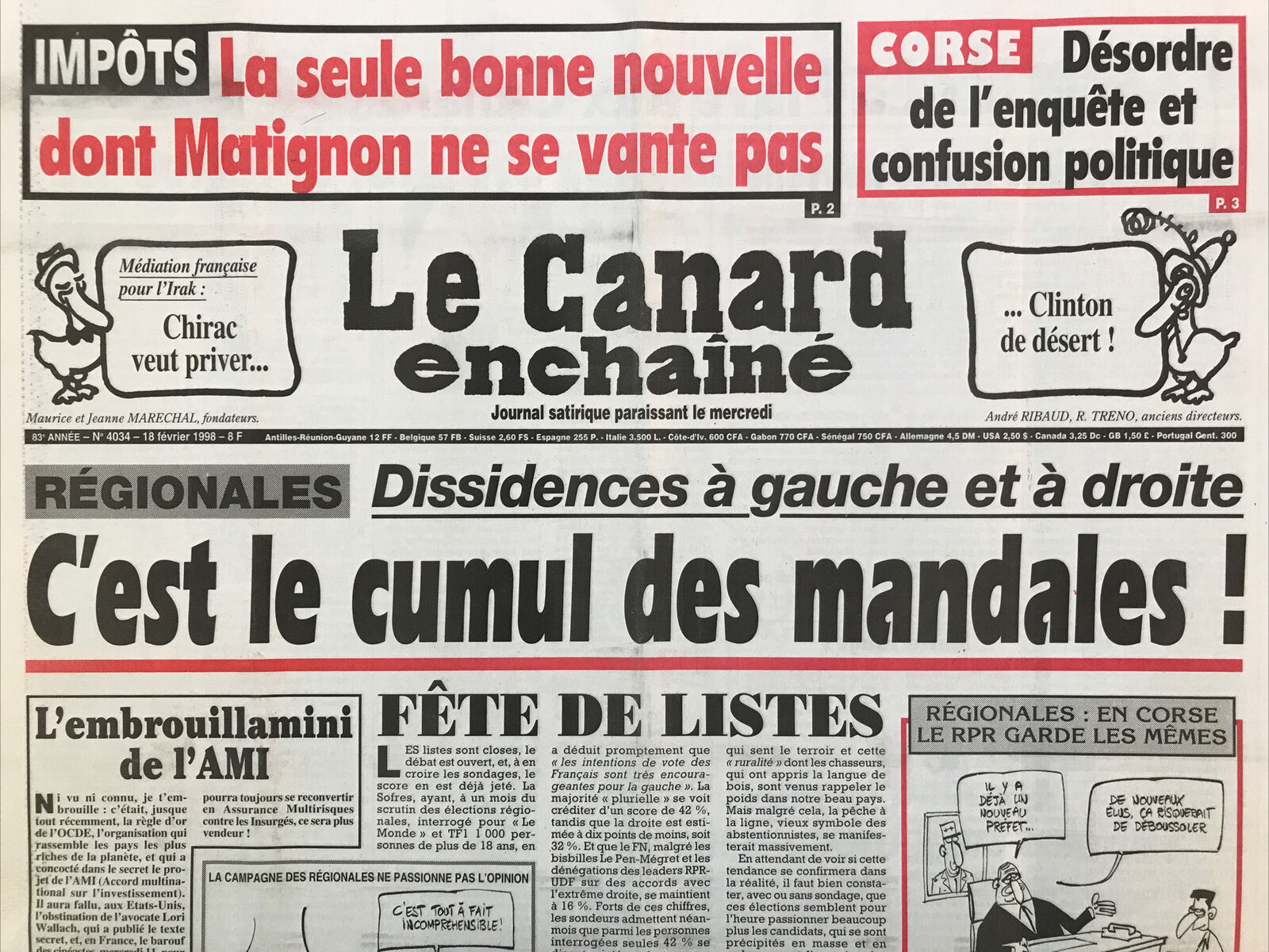 Couac ! | Acheter un Canard | Vente d'Anciens Journaux du Canard Enchaîné. Des Journaux Satiriques de Collection, Historiques & Authentiques de 1916 à 2004 ! | 4034