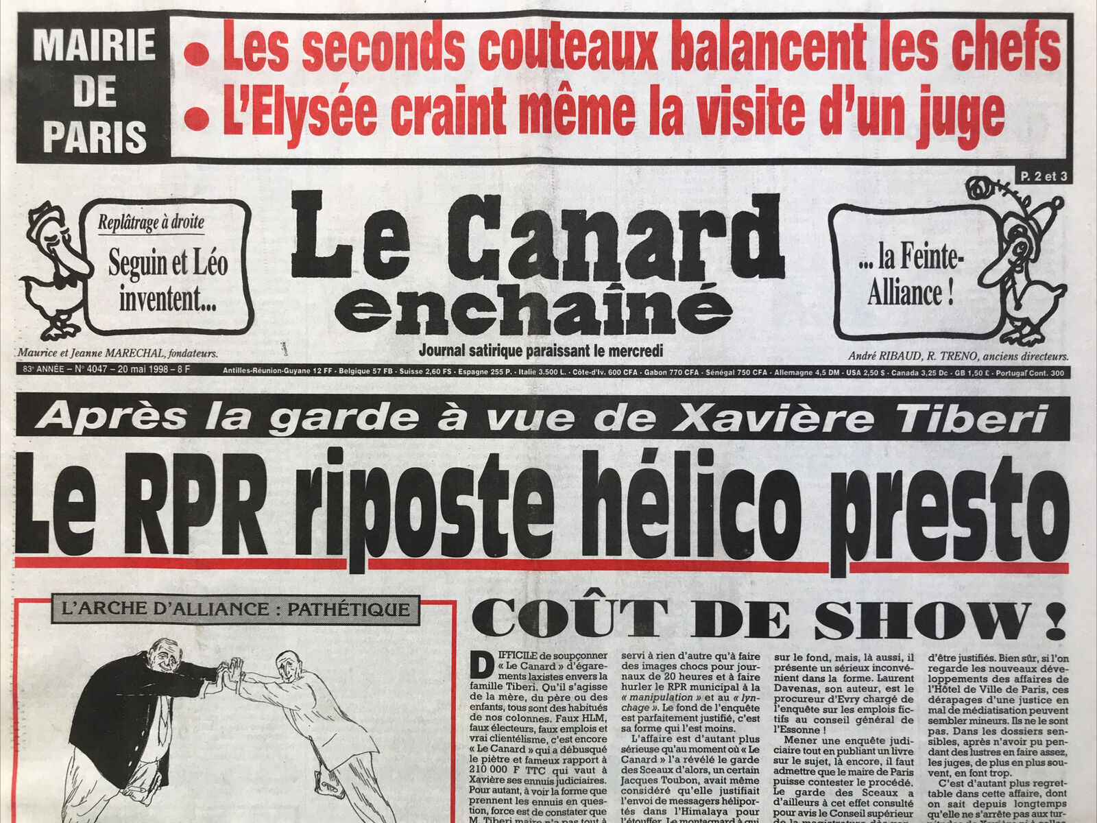 Couac ! | Acheter un Canard | Vente d'Anciens Journaux du Canard Enchaîné. Des Journaux Satiriques de Collection, Historiques & Authentiques de 1916 à 2004 ! | 4047