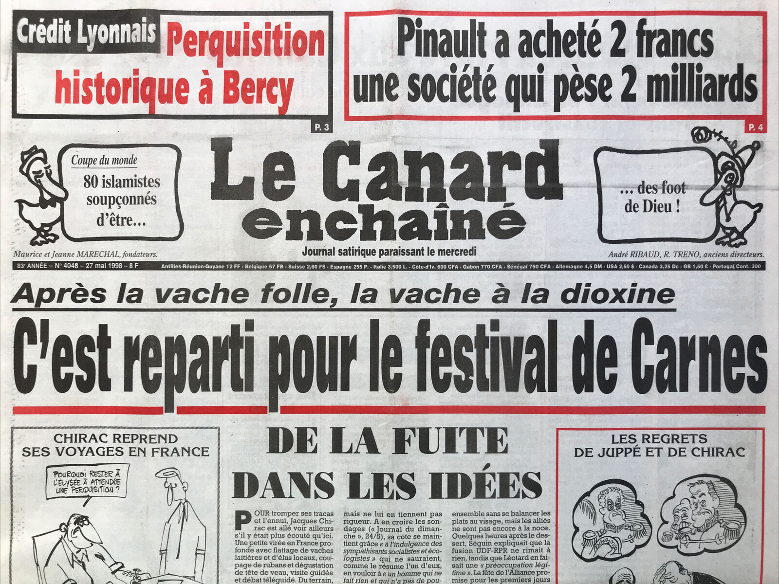 Couac ! | Acheter un Canard | Vente d'Anciens Journaux du Canard Enchaîné. Des Journaux Satiriques de Collection, Historiques & Authentiques de 1916 à 2004 ! | 4048