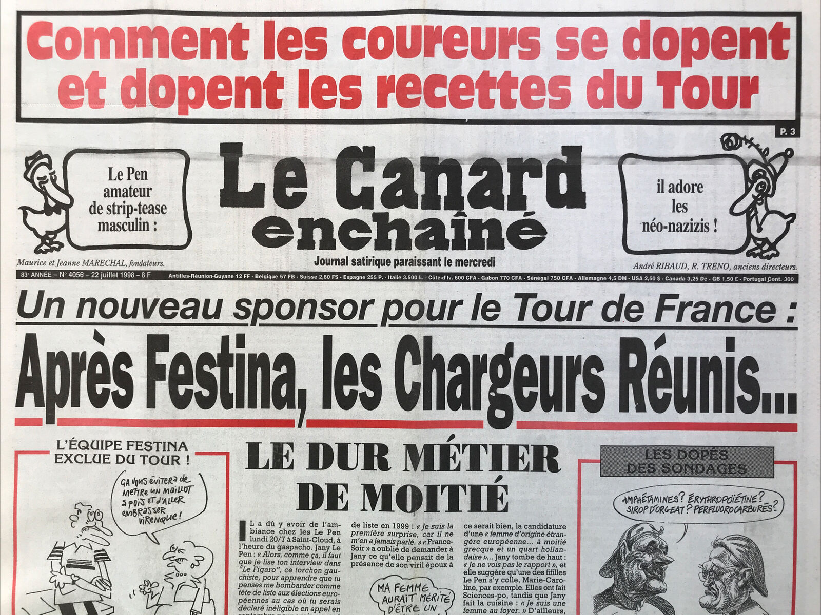 Couac ! | Acheter un Canard | Vente d'Anciens Journaux du Canard Enchaîné. Des Journaux Satiriques de Collection, Historiques & Authentiques de 1916 à 2004 ! | 4056