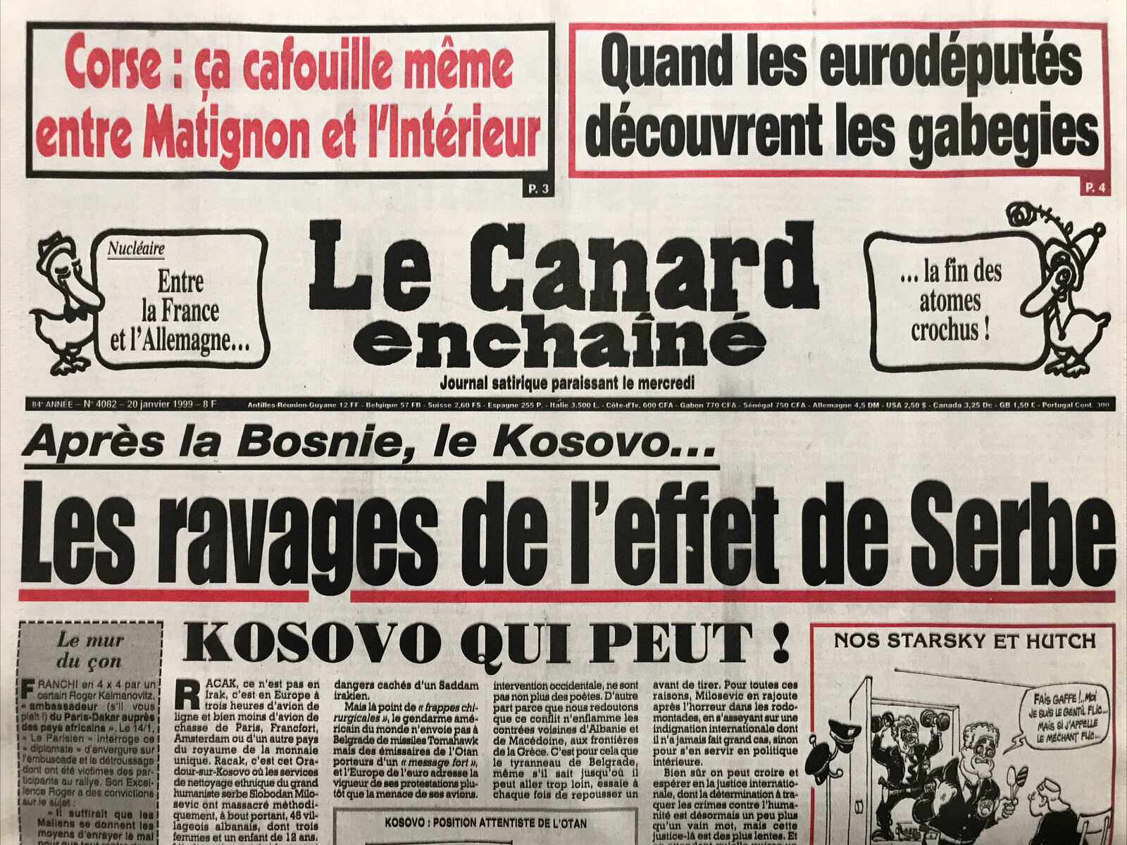 Couac ! | Acheter un Canard | Vente d'Anciens Journaux du Canard Enchaîné. Des Journaux Satiriques de Collection, Historiques & Authentiques de 1916 à 2004 ! | 4082