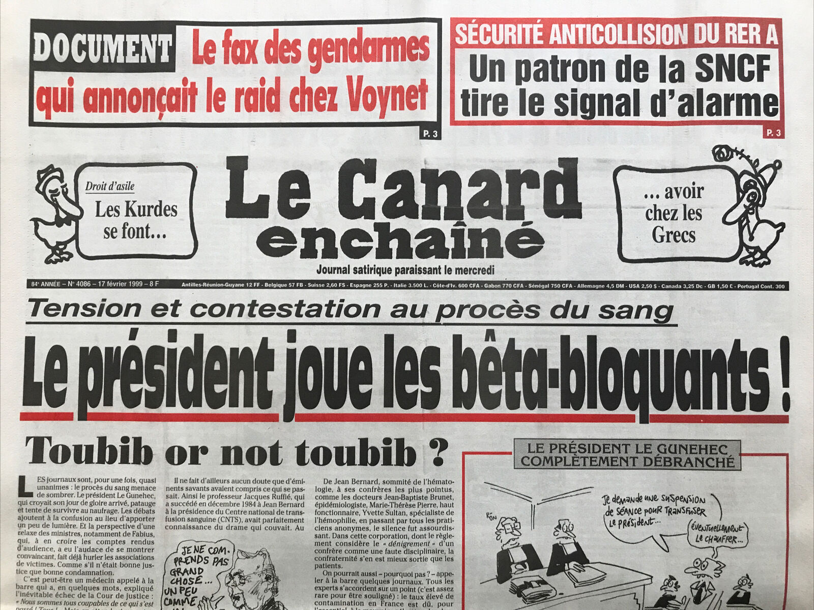 Couac ! | Acheter un Canard | Vente d'Anciens Journaux du Canard Enchaîné. Des Journaux Satiriques de Collection, Historiques & Authentiques de 1916 à 2004 ! | 4086