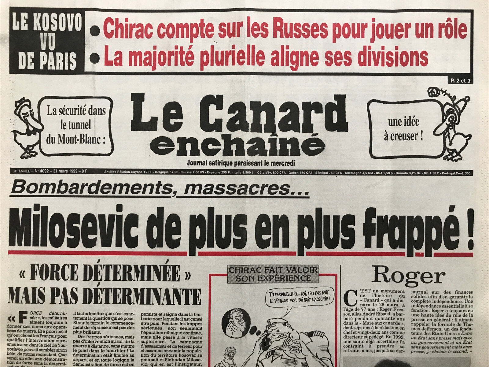 Couac ! | Acheter un Canard | Vente d'Anciens Journaux du Canard Enchaîné. Des Journaux Satiriques de Collection, Historiques & Authentiques de 1916 à 2004 ! | 4092