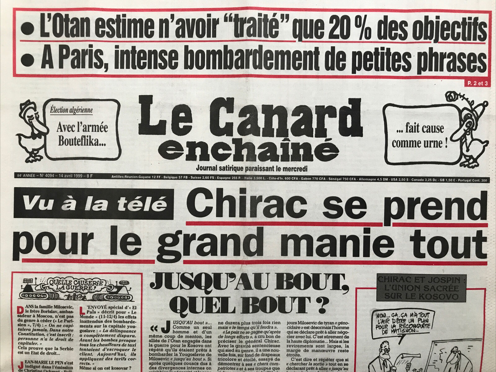 Couac ! | Acheter un Canard | Vente d'Anciens Journaux du Canard Enchaîné. Des Journaux Satiriques de Collection, Historiques & Authentiques de 1916 à 2004 ! | 4094