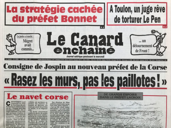 Couac ! | N° 4098 du Canard Enchaîné - 12 Mai 1999 | Nos Exemplaires du Canard Enchaîné sont archivés dans de bonnes conditions de conservation (obscurité, hygrométrie maitrisée et faible température), ce qui s'avère indispensable pour des journaux anciens. | 4098