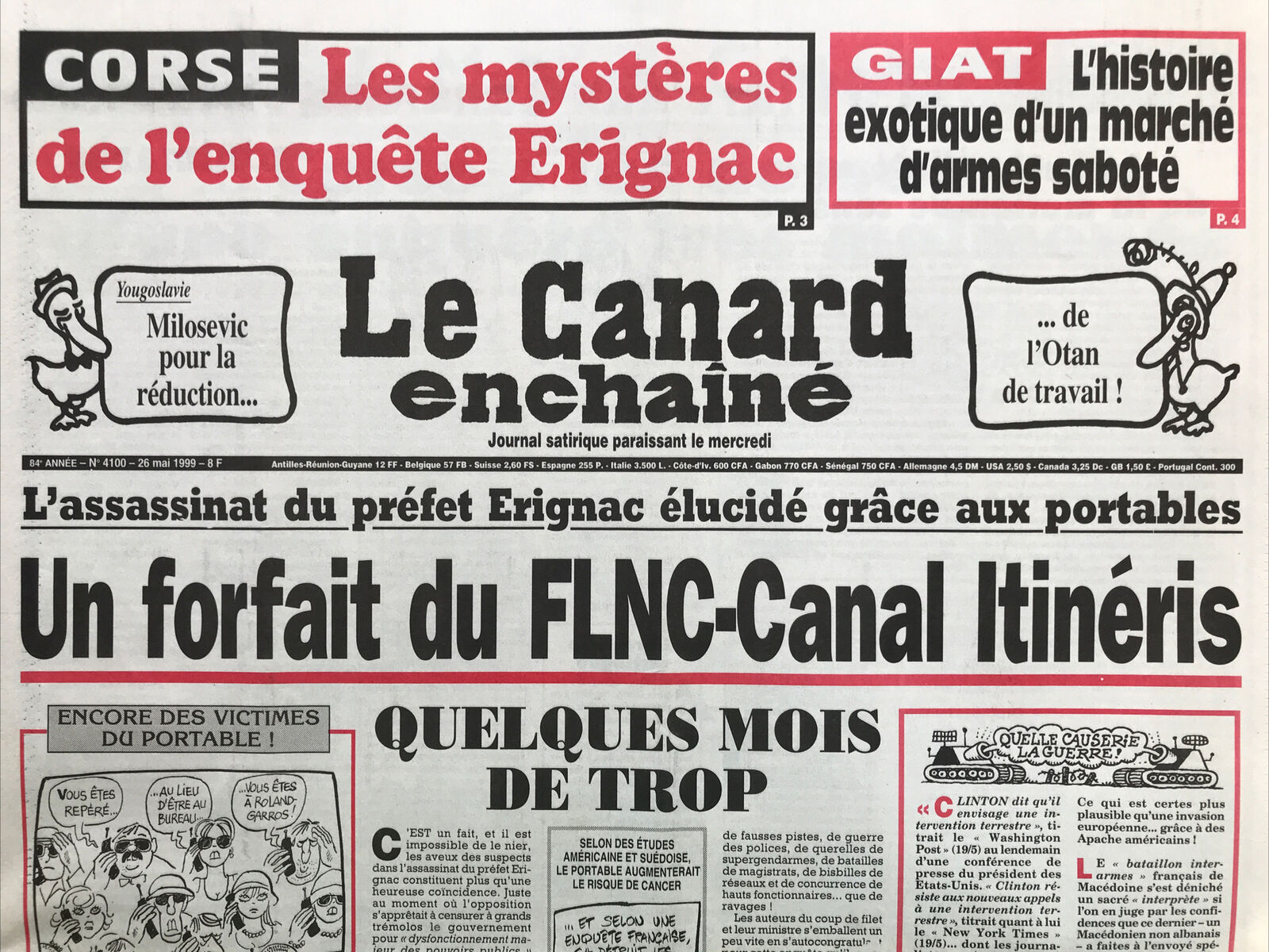 Couac ! | Acheter un Canard | Vente d'Anciens Journaux du Canard Enchaîné. Des Journaux Satiriques de Collection, Historiques & Authentiques de 1916 à 2004 ! | 4100