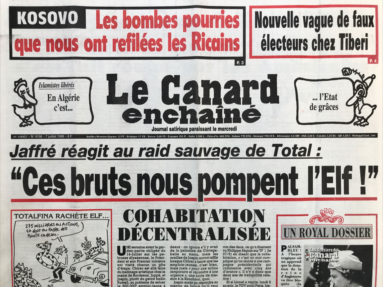 Couac ! | Acheter un Canard | Vente d'Anciens Journaux du Canard Enchaîné. Des Journaux Satiriques de Collection, Historiques & Authentiques de 1916 à 2004 ! | 4106