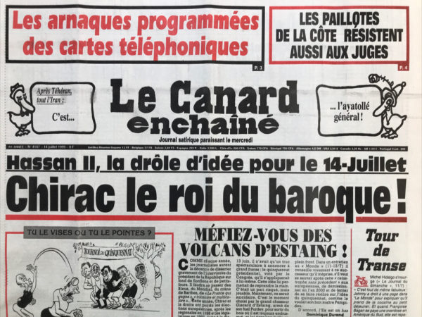 Couac ! | N° 4107 du Canard Enchaîné - 14 Juillet 1999 | Nos Exemplaires du Canard Enchaîné sont archivés dans de bonnes conditions de conservation (obscurité, hygrométrie maitrisée et faible température), ce qui s'avère indispensable pour des journaux anciens. | 4107