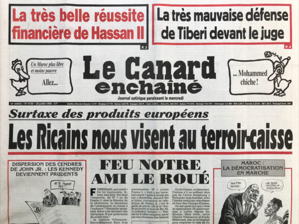 Couac ! | N° 4109 du Canard Enchaîné - 28 Juillet 1999 | Nos Exemplaires du Canard Enchaîné sont archivés dans de bonnes conditions de conservation (obscurité, hygrométrie maitrisée et faible température), ce qui s'avère indispensable pour des journaux anciens. | 4109