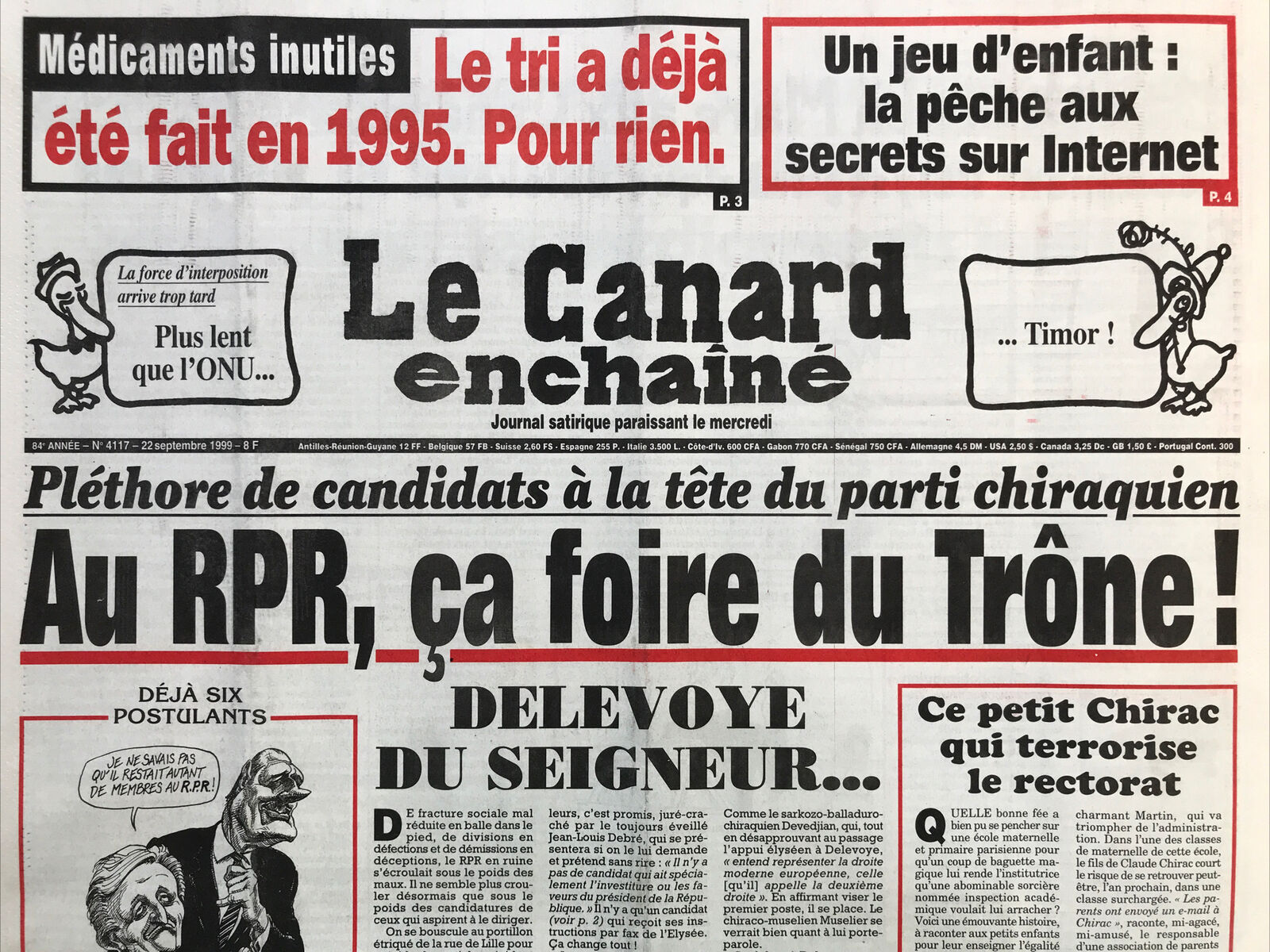 Couac ! | Acheter un Canard | Vente d'Anciens Journaux du Canard Enchaîné. Des Journaux Satiriques de Collection, Historiques & Authentiques de 1916 à 2004 ! | 4117