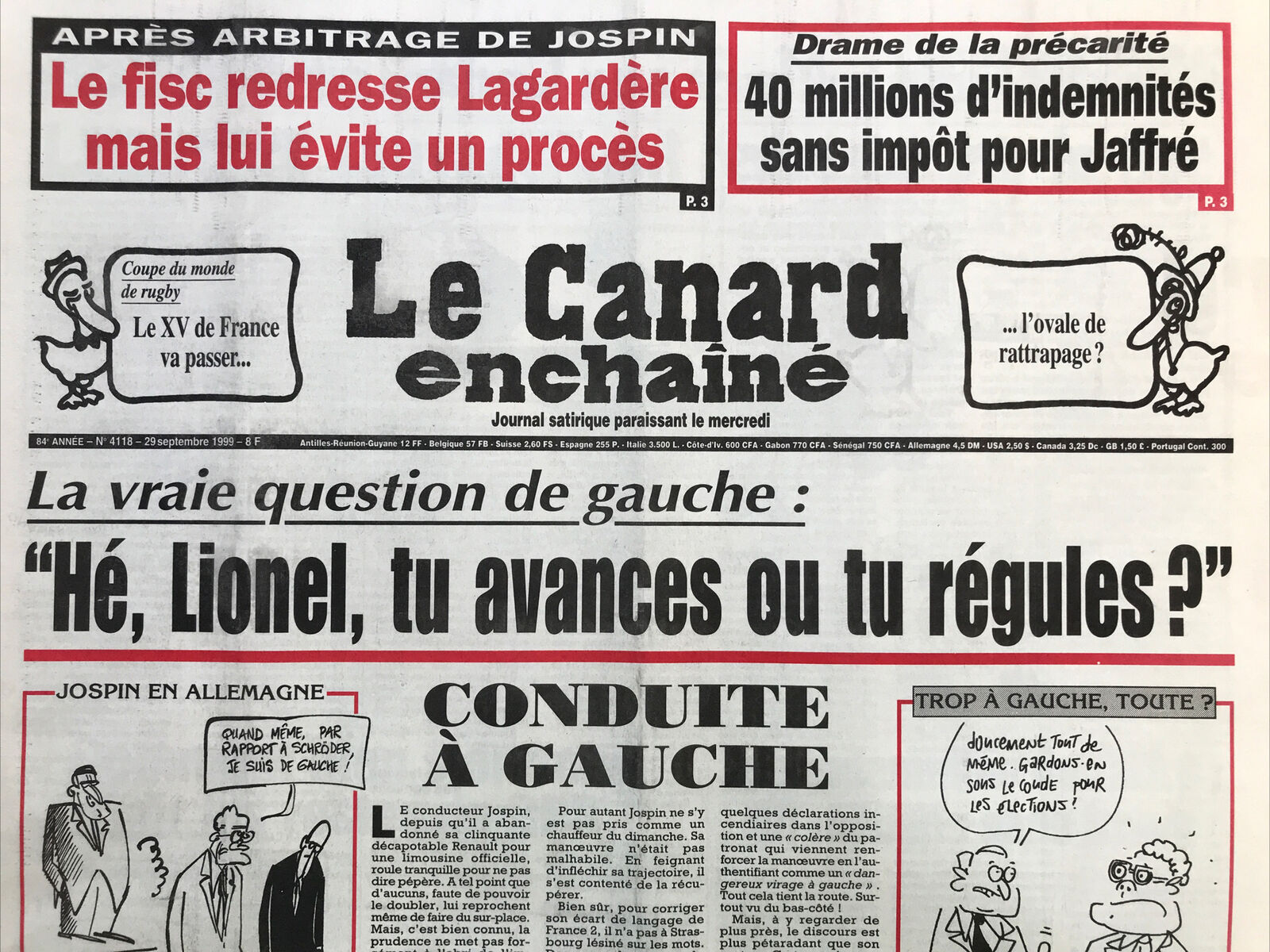 Couac ! | Acheter un Canard | Vente d'Anciens Journaux du Canard Enchaîné. Des Journaux Satiriques de Collection, Historiques & Authentiques de 1916 à 2004 ! | 4118