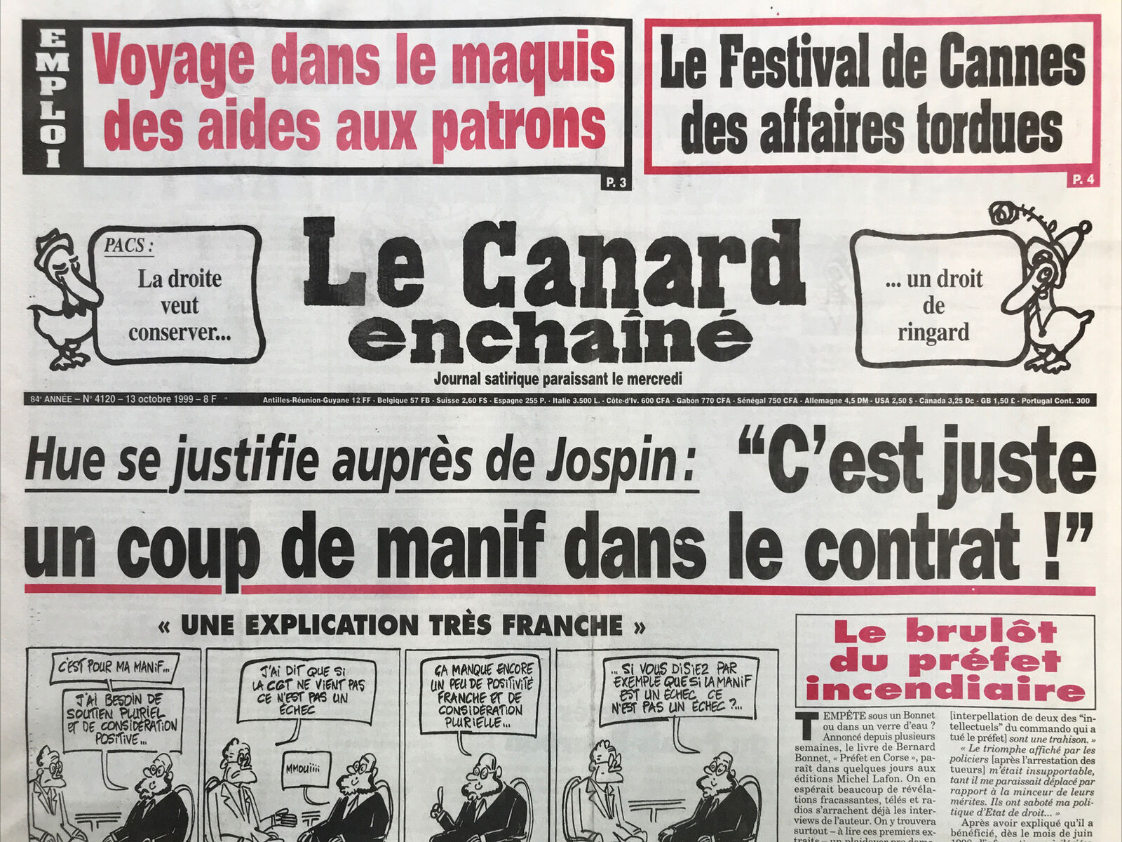 Couac ! | Acheter un Canard | Vente d'Anciens Journaux du Canard Enchaîné. Des Journaux Satiriques de Collection, Historiques & Authentiques de 1916 à 2004 ! | 4120