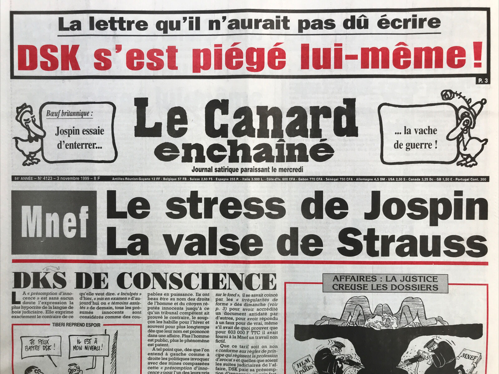 Couac ! | Acheter un Canard | Vente d'Anciens Journaux du Canard Enchaîné. Des Journaux Satiriques de Collection, Historiques & Authentiques de 1916 à 2004 ! | 4123