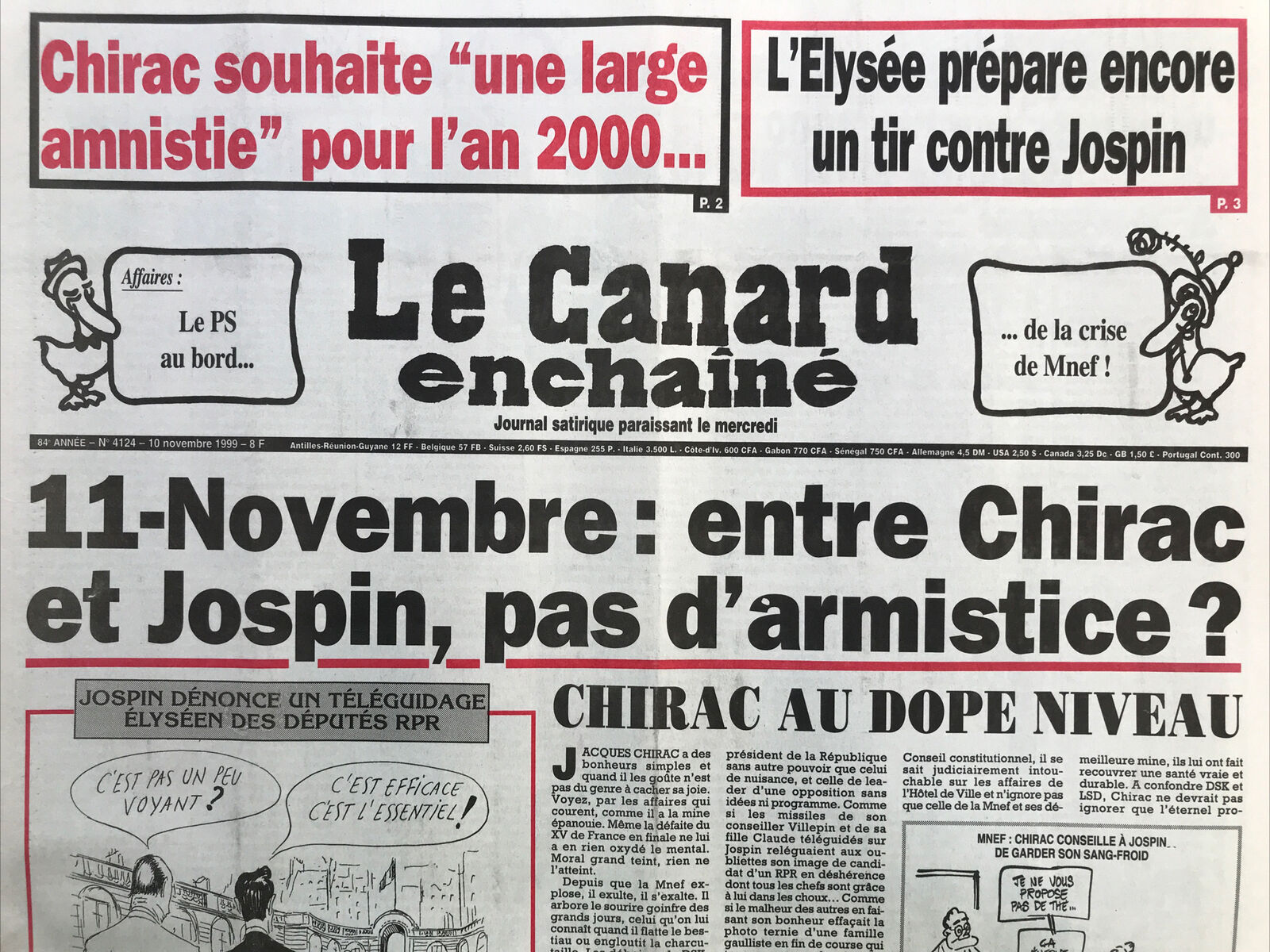 Couac ! | Acheter un Canard | Vente d'Anciens Journaux du Canard Enchaîné. Des Journaux Satiriques de Collection, Historiques & Authentiques de 1916 à 2004 ! | 4124