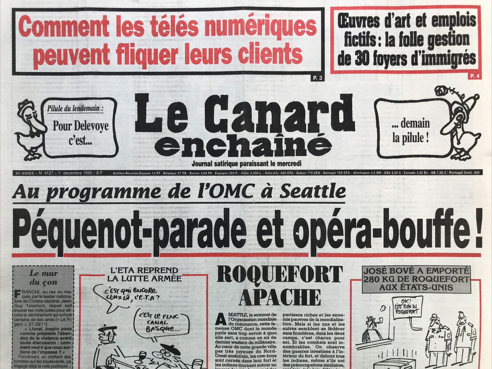 Couac ! | Acheter un Canard | Vente d'Anciens Journaux du Canard Enchaîné. Des Journaux Satiriques de Collection, Historiques & Authentiques de 1916 à 2004 ! | 4127