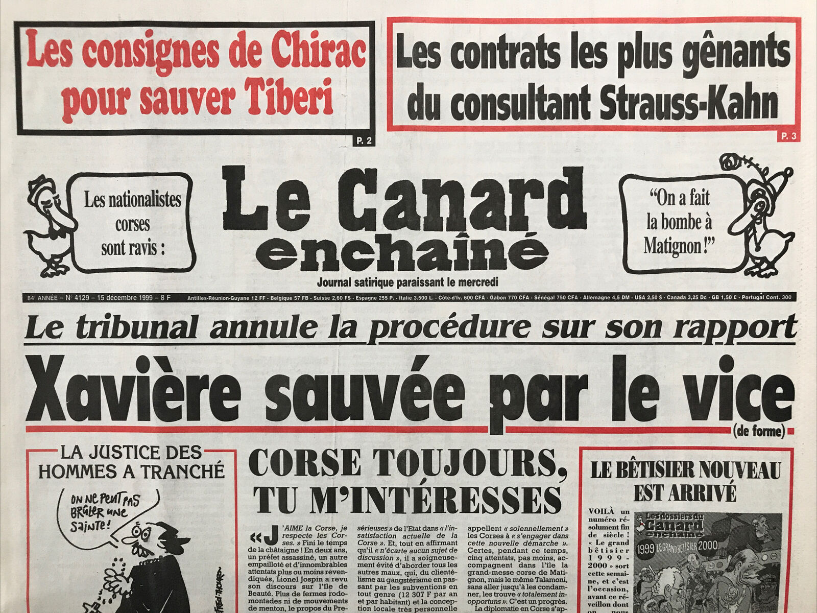 Couac ! | Acheter un Canard | Vente d'Anciens Journaux du Canard Enchaîné. Des Journaux Satiriques de Collection, Historiques & Authentiques de 1916 à 2004 ! | 4129