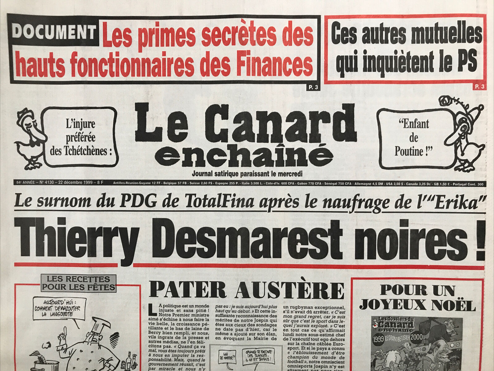 Couac ! | Acheter un Canard | Vente d'Anciens Journaux du Canard Enchaîné. Des Journaux Satiriques de Collection, Historiques & Authentiques de 1916 à 2004 ! | 4130