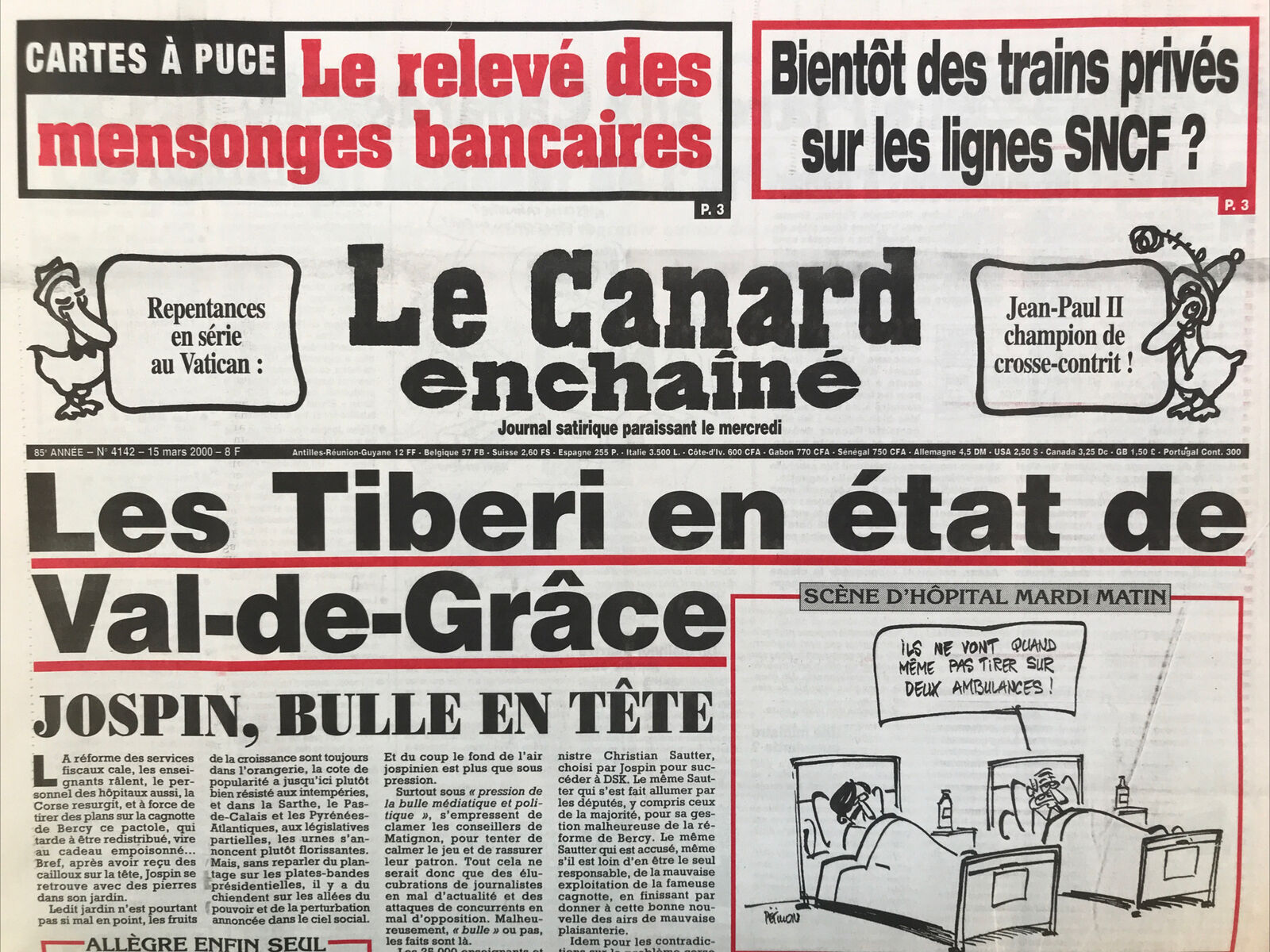 Couac ! | Acheter un Canard | Vente d'Anciens Journaux du Canard Enchaîné. Des Journaux Satiriques de Collection, Historiques & Authentiques de 1916 à 2004 ! | 4142