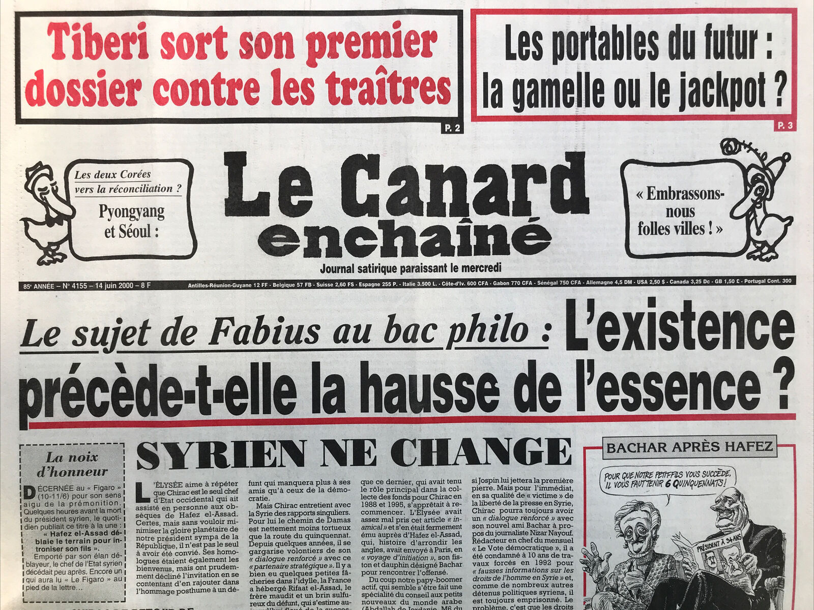 Couac ! | Acheter un Canard | Vente d'Anciens Journaux du Canard Enchaîné. Des Journaux Satiriques de Collection, Historiques & Authentiques de 1916 à 2004 ! | 4155