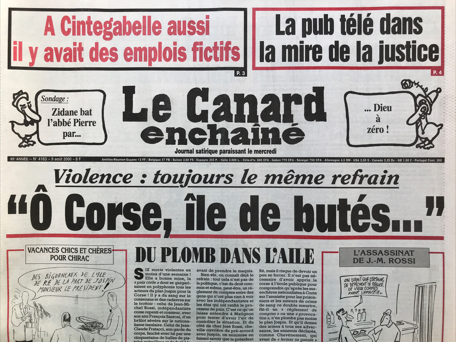 Couac ! | Acheter un Canard | Vente d'Anciens Journaux du Canard Enchaîné. Des Journaux Satiriques de Collection, Historiques & Authentiques de 1916 à 2004 ! | 4163