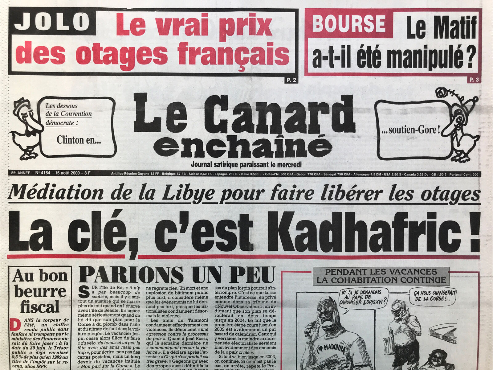 Couac ! | Acheter un Canard | Vente d'Anciens Journaux du Canard Enchaîné. Des Journaux Satiriques de Collection, Historiques & Authentiques de 1916 à 2004 ! | 4164