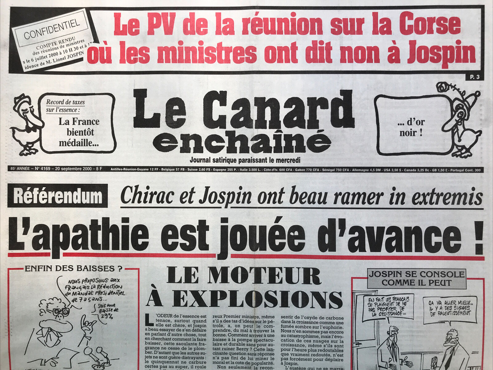 Couac ! | Acheter un Canard | Vente d'Anciens Journaux du Canard Enchaîné. Des Journaux Satiriques de Collection, Historiques & Authentiques de 1916 à 2004 ! | 4169