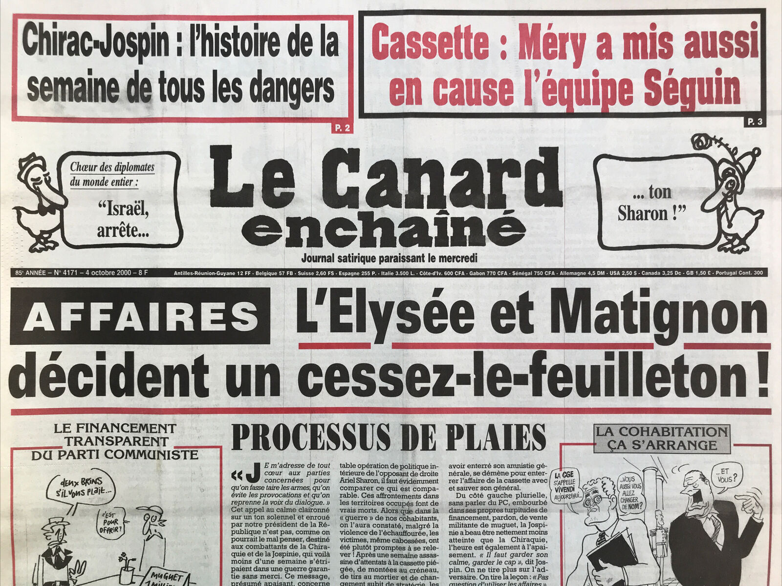 Couac ! | Acheter un Canard | Vente d'Anciens Journaux du Canard Enchaîné. Des Journaux Satiriques de Collection, Historiques & Authentiques de 1916 à 2004 ! | 4171