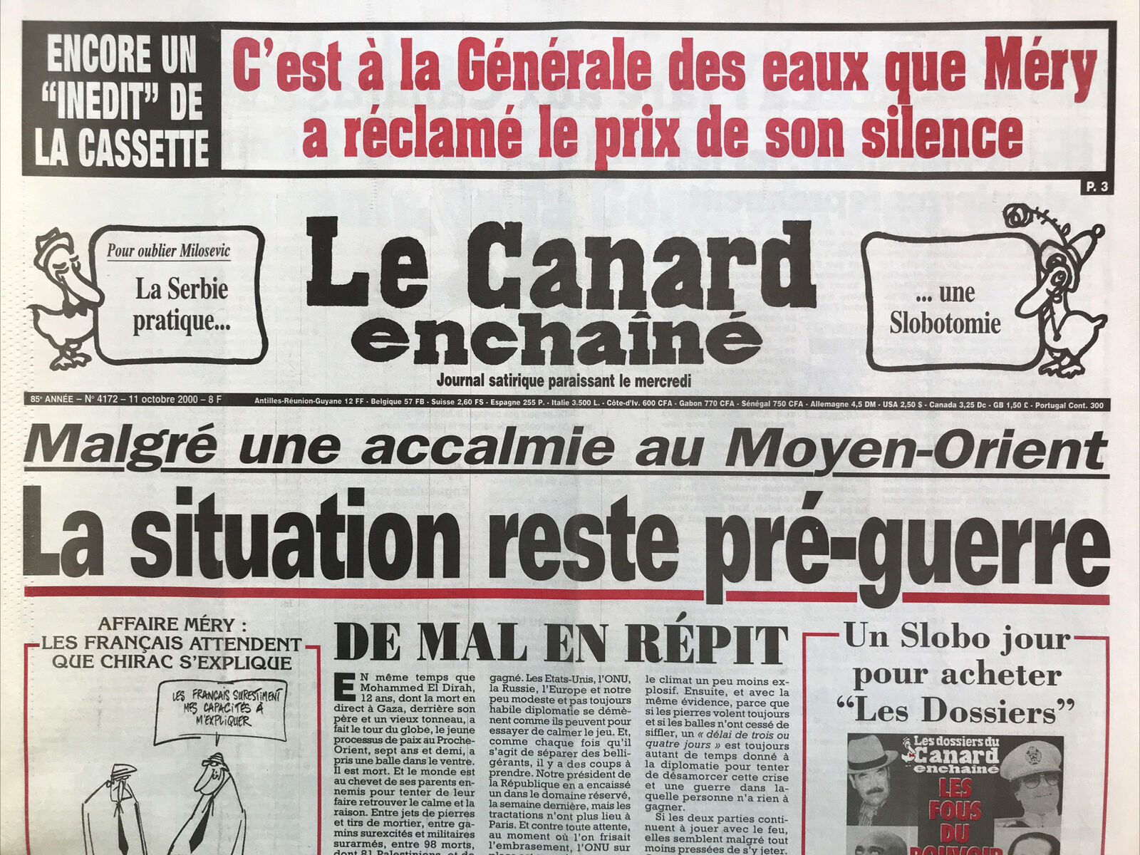 Couac ! | Acheter un Canard | Vente d'Anciens Journaux du Canard Enchaîné. Des Journaux Satiriques de Collection, Historiques & Authentiques de 1916 à 2004 ! | 4172