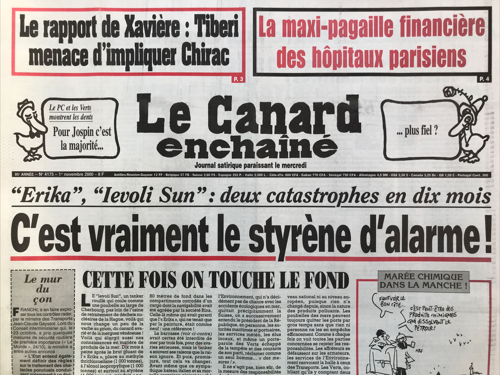 Couac ! | Acheter un Canard | Vente d'Anciens Journaux du Canard Enchaîné. Des Journaux Satiriques de Collection, Historiques & Authentiques de 1916 à 2004 ! | 4175