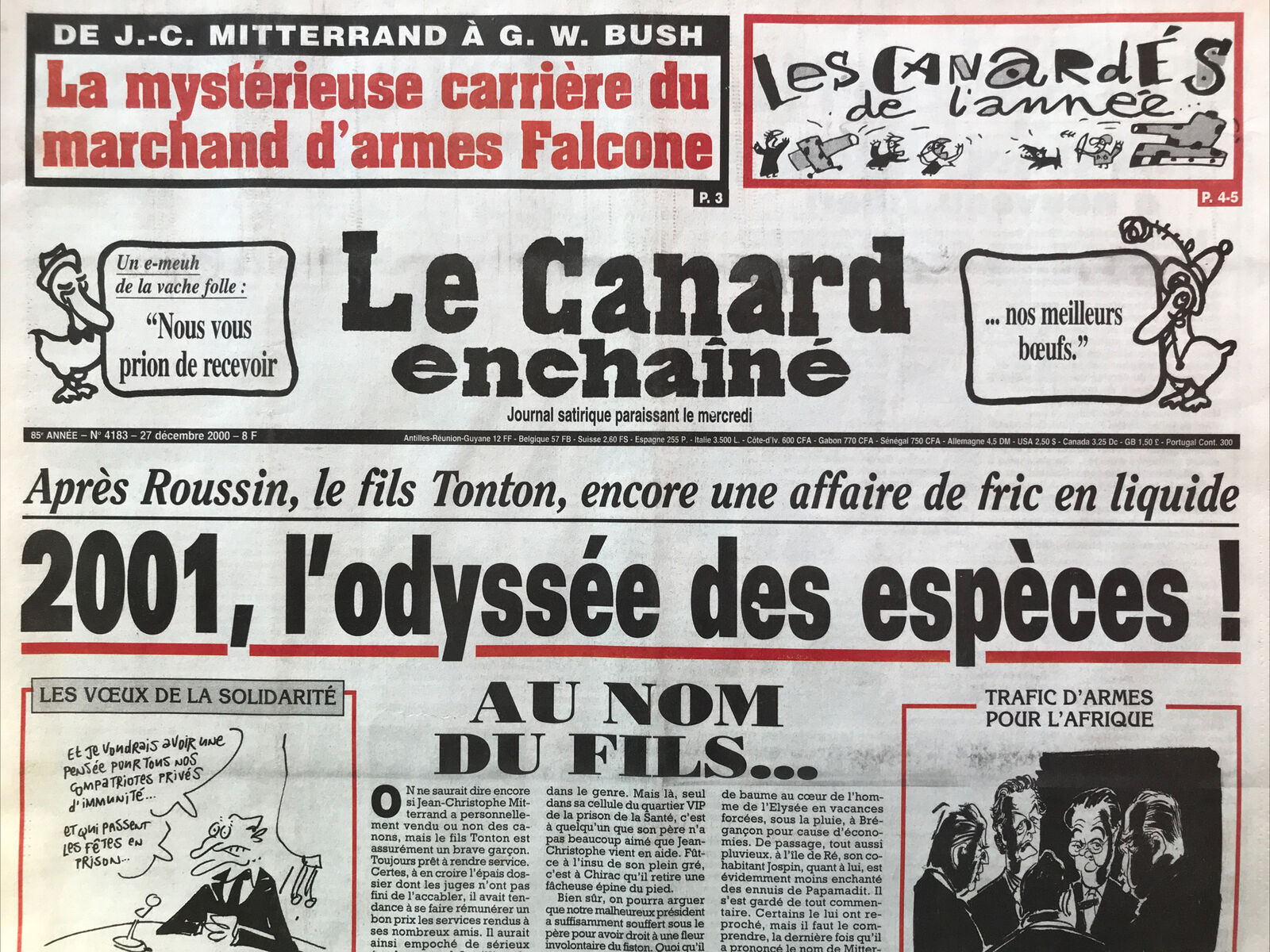 Couac ! | Acheter un Canard | Vente d'Anciens Journaux du Canard Enchaîné. Des Journaux Satiriques de Collection, Historiques & Authentiques de 1916 à 2004 ! | 4183