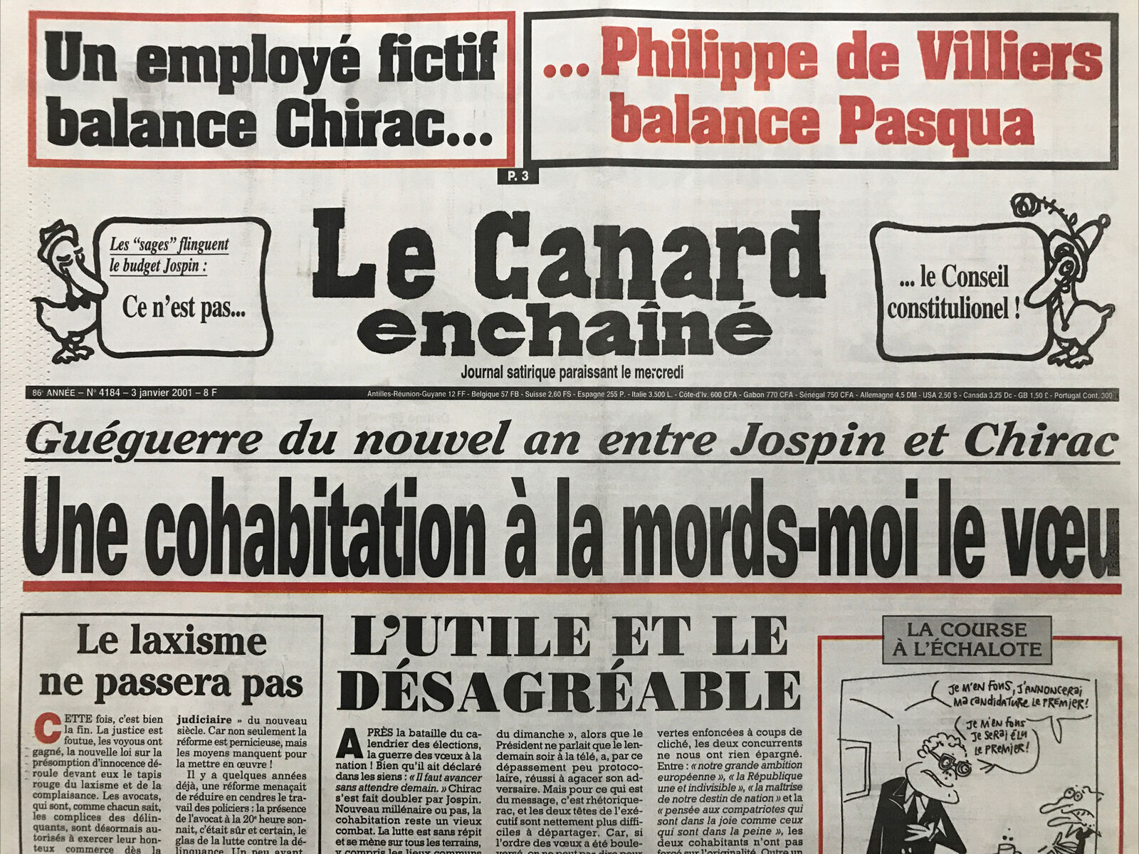 Couac ! | Acheter un Canard | Vente d'Anciens Journaux du Canard Enchaîné. Des Journaux Satiriques de Collection, Historiques & Authentiques de 1916 à 2004 ! | 4184