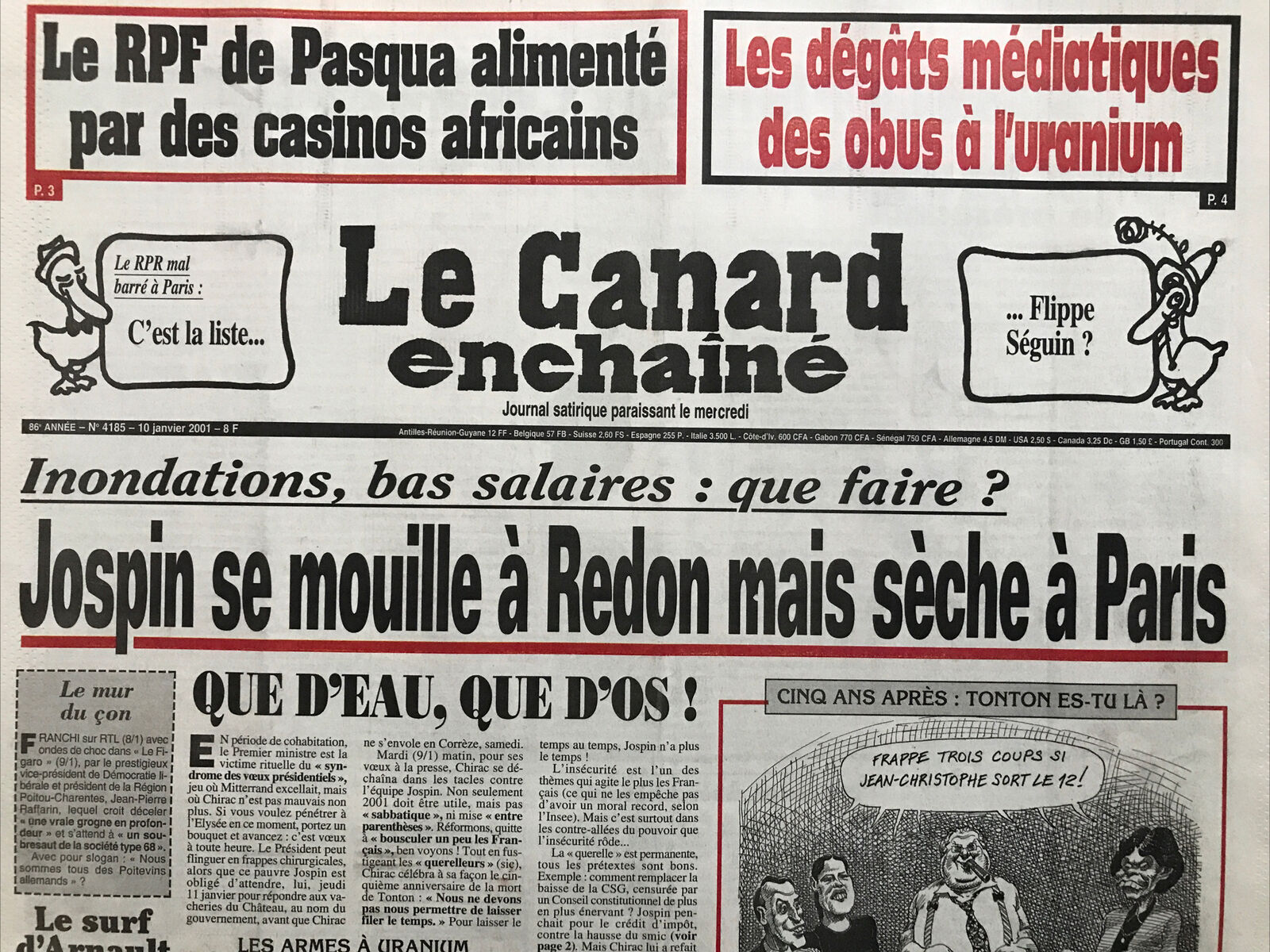 Couac ! | Acheter un Canard | Vente d'Anciens Journaux du Canard Enchaîné. Des Journaux Satiriques de Collection, Historiques & Authentiques de 1916 à 2004 ! | 4185