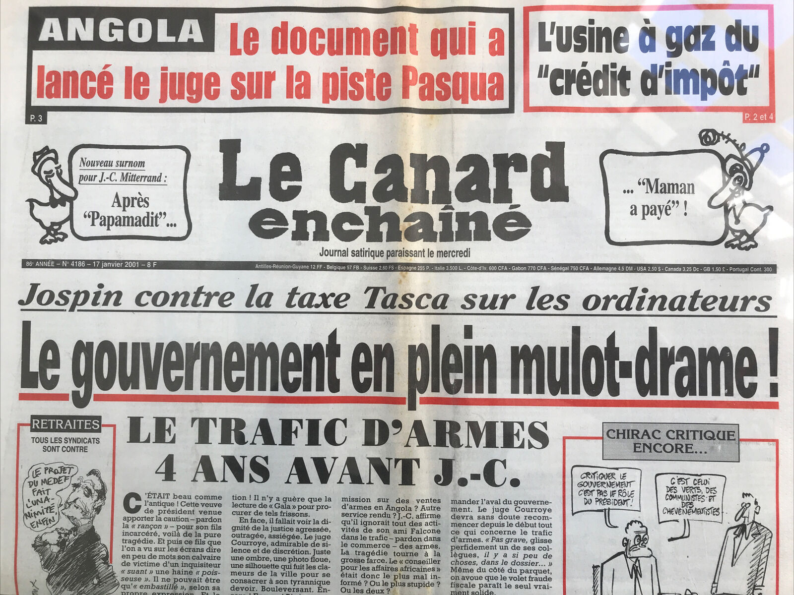 Couac ! | Acheter un Canard | Vente d'Anciens Journaux du Canard Enchaîné. Des Journaux Satiriques de Collection, Historiques & Authentiques de 1916 à 2004 ! | 4186